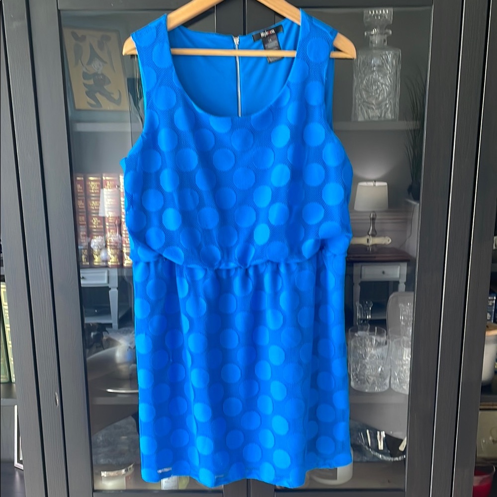 Style & Co. Blue Scoop Neck Sleeveless Mini Sundress